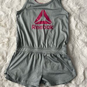 Reebok Gray and Pink Athletic Romper